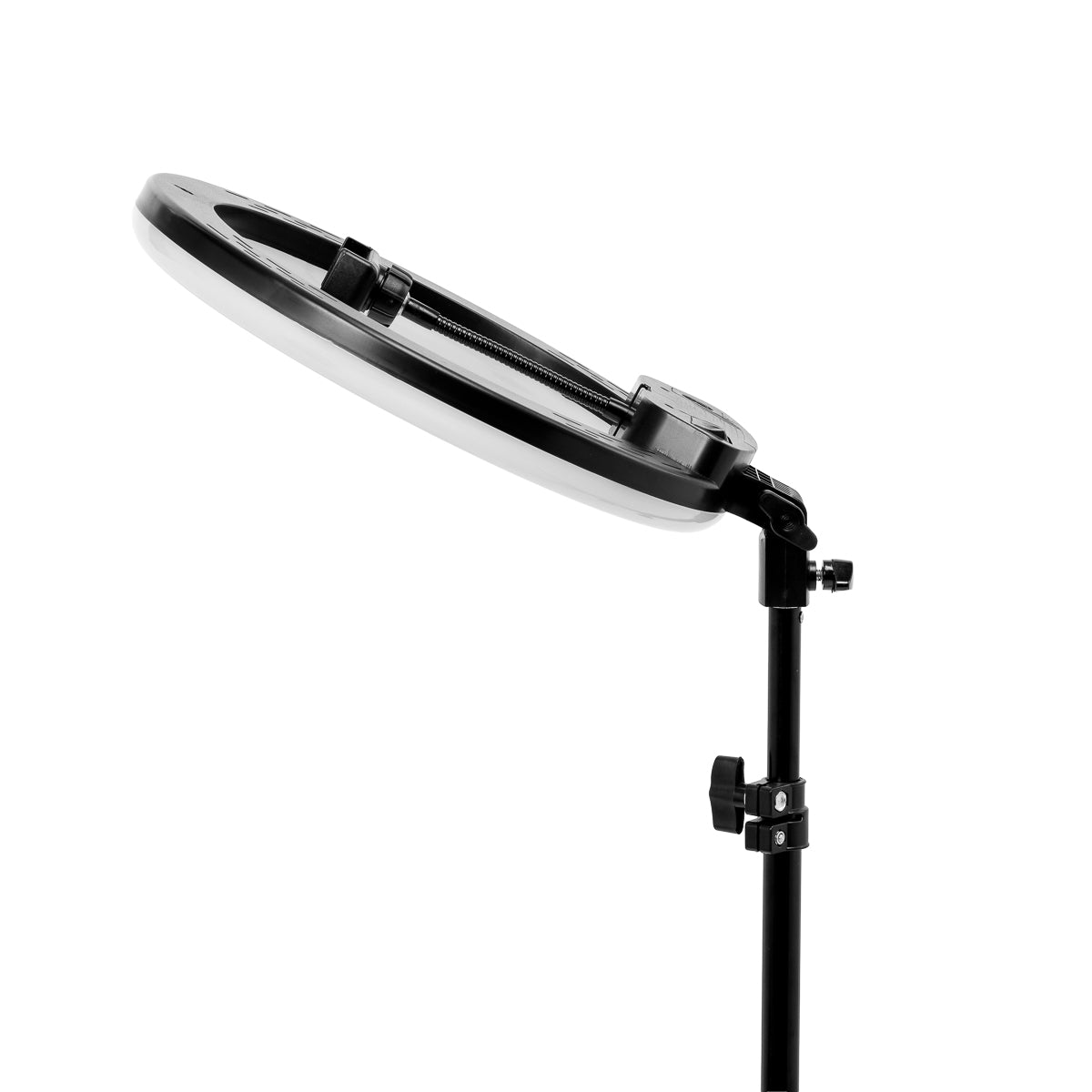 Black LED ring lamp for beauty salon and tattoo studio