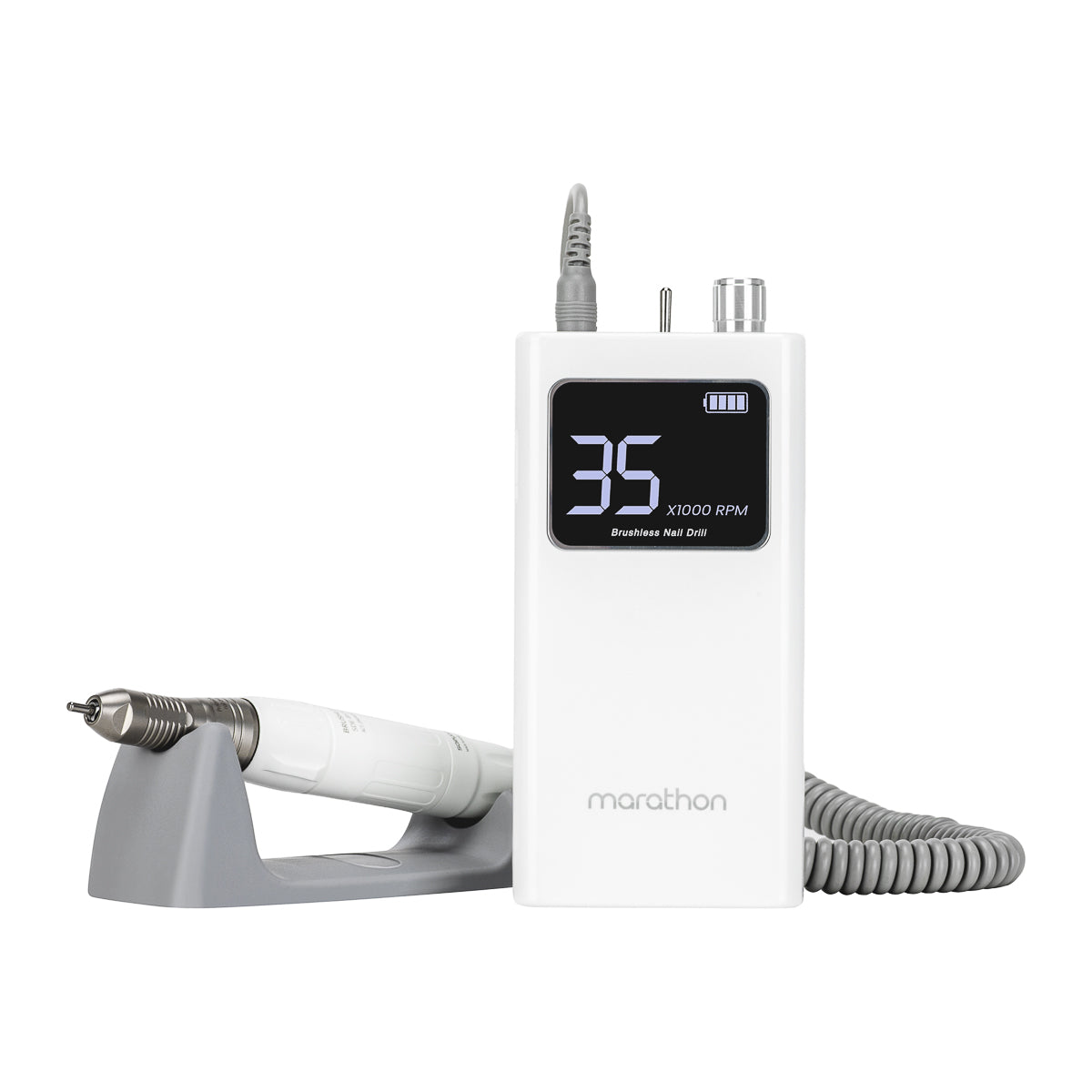 Saeyang Marathon K35S wireless nail drill control unit and handpiece
