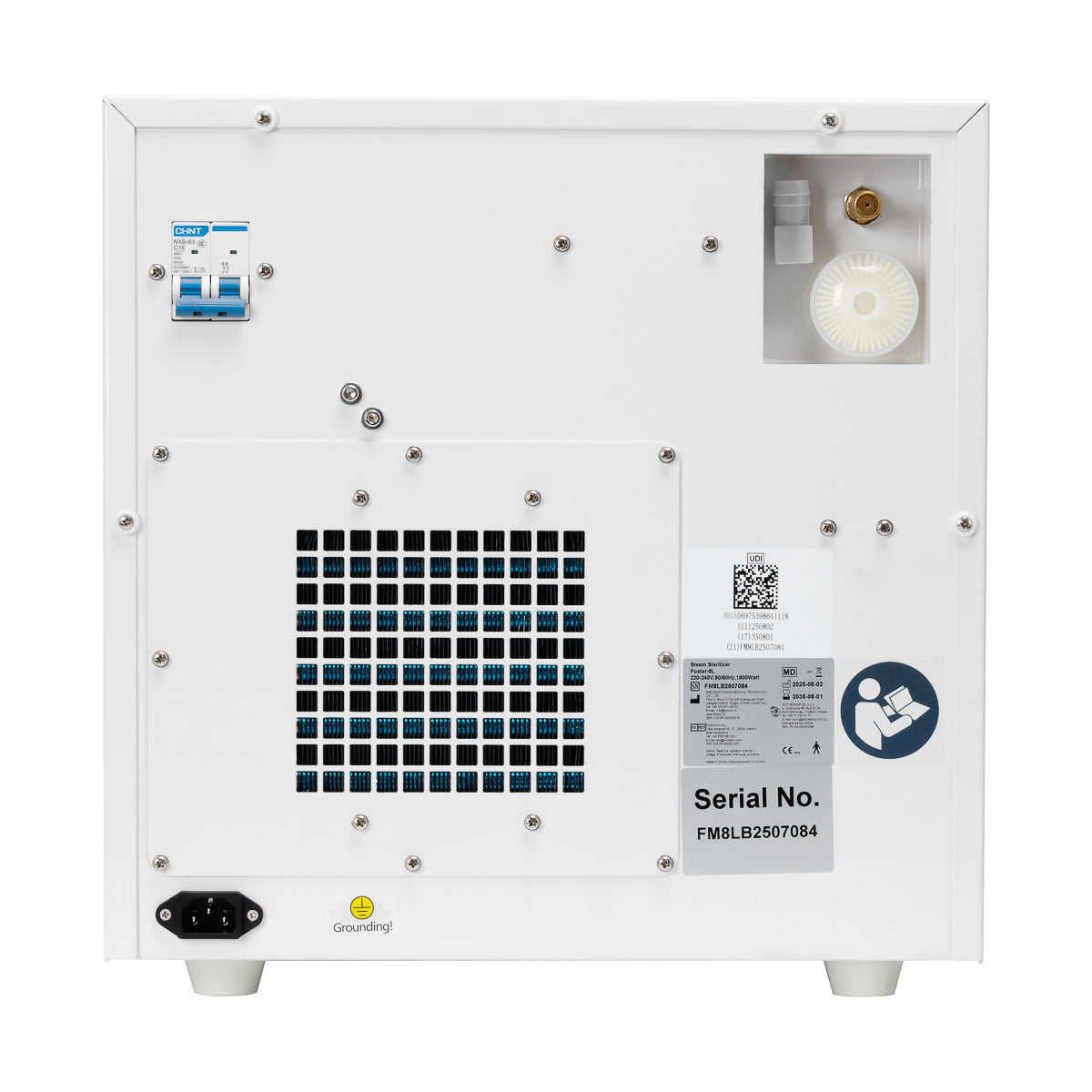 FOMOS Foster 8L autoclave open chamber and sterilization trays