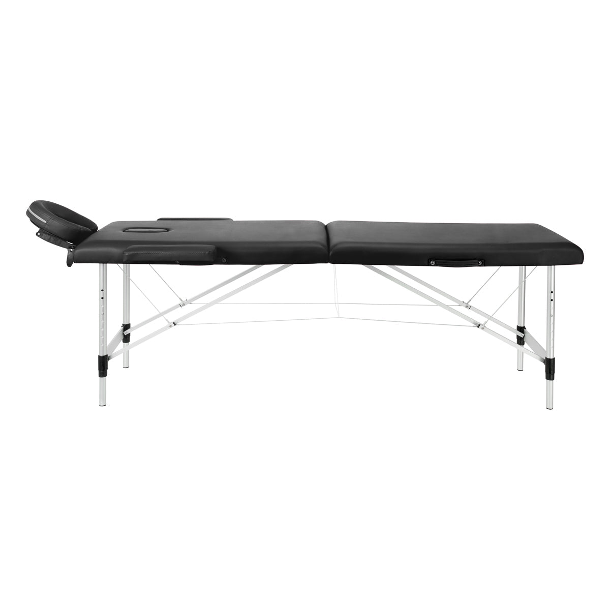 BALANCE aluminium folding massage table 2 segment black - BVShop