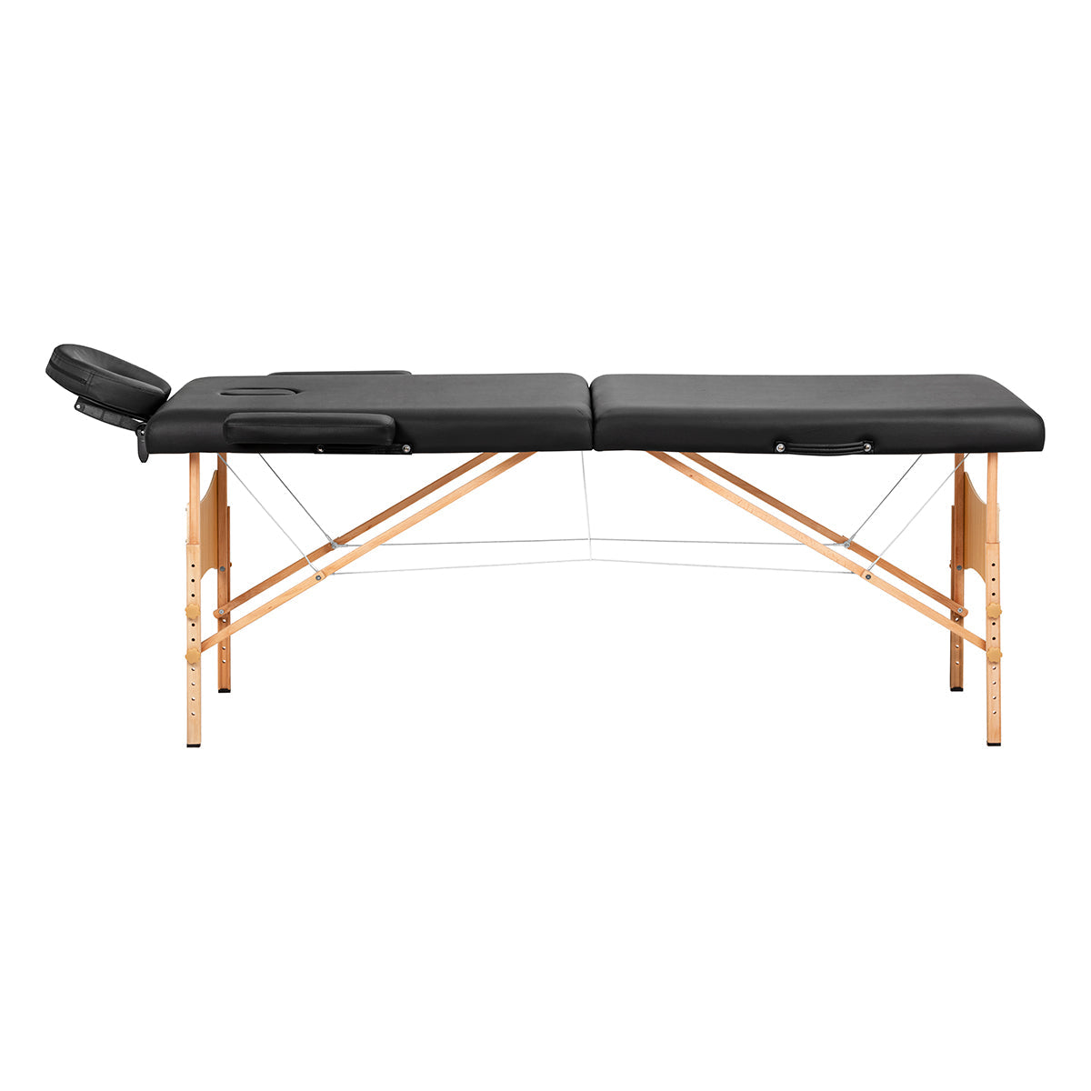 BALANCE wooden folding massage table 2 segment 190x70 black - BVShop