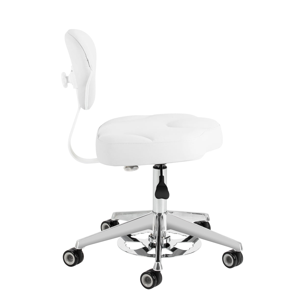 Azzurro 156-F salon stool with adjustable backrest – rear view