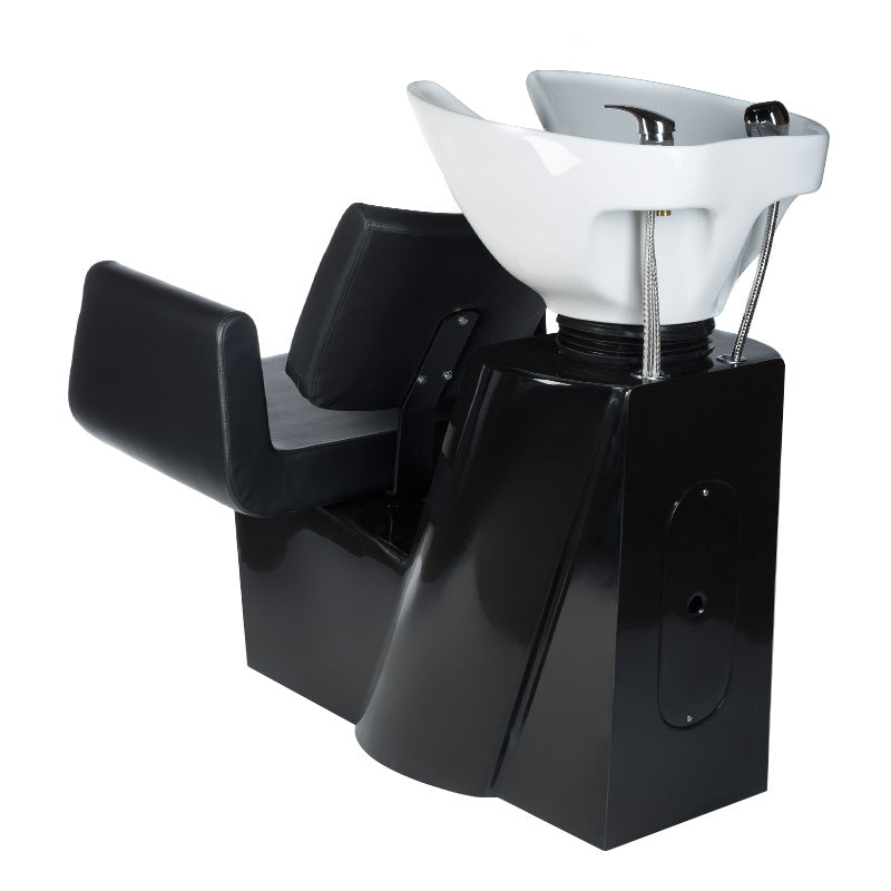 Black Hair Wash Station Vito BH-8022 by Beauty System, featuring a modern design with a built-in sink and adjustable chair.