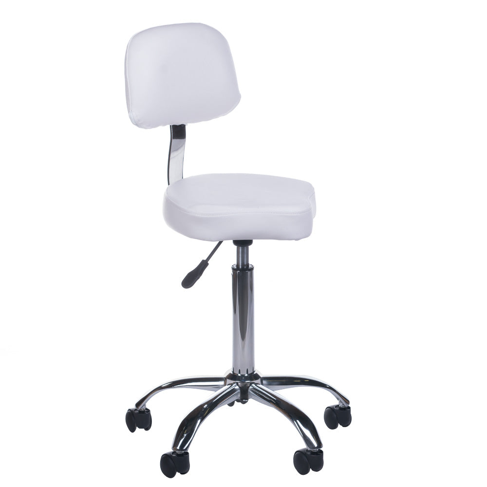 Cosmetic Stool with Backrest BH-7268 White - BVShop