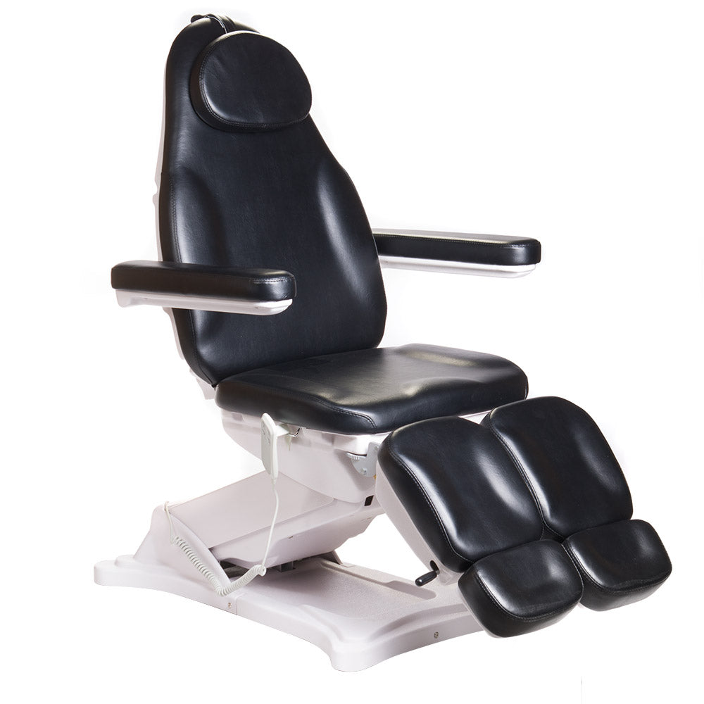Electrical beauty chair MODENA PEDI BD-8294 by Beauty System in black, featuring padded upholstery and adjustable headrest