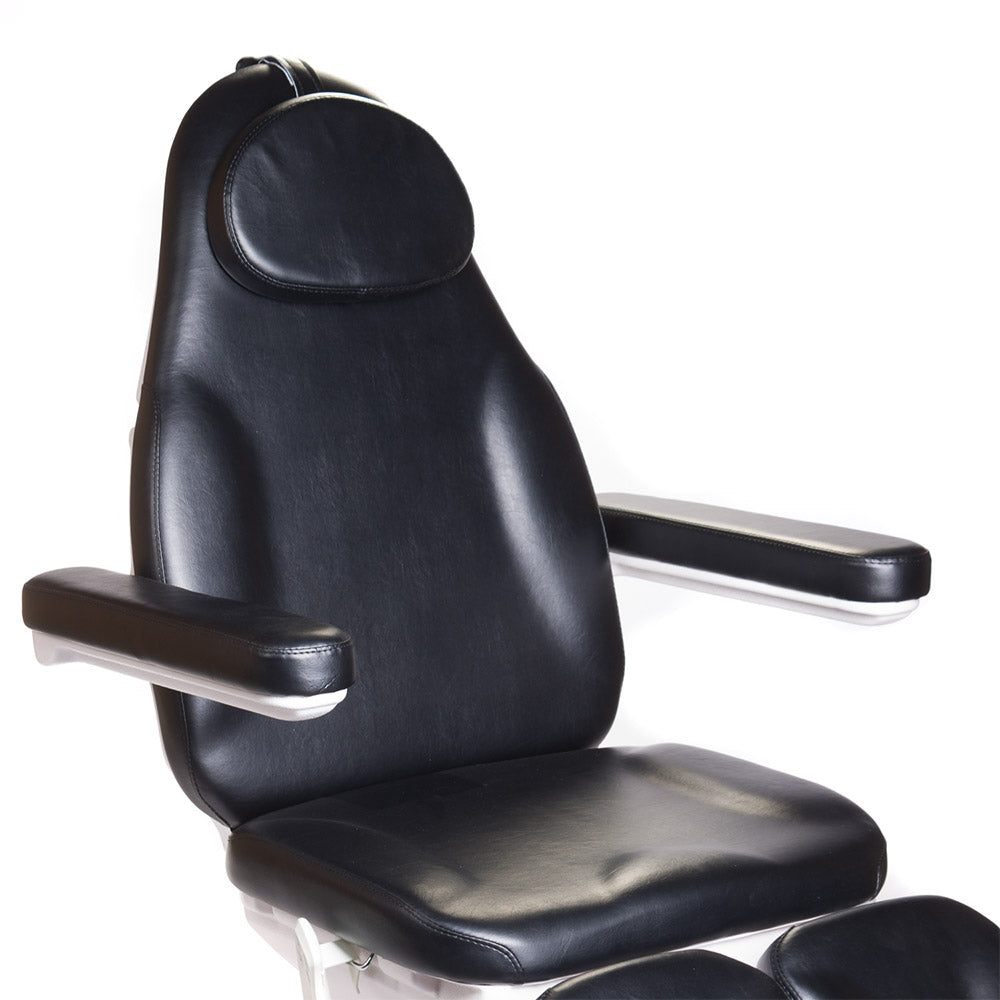 Electrical beauty chair MODENA PEDI BD-8294 by Beauty System in black, featuring cushioned seat and adjustable backrest for salon use.