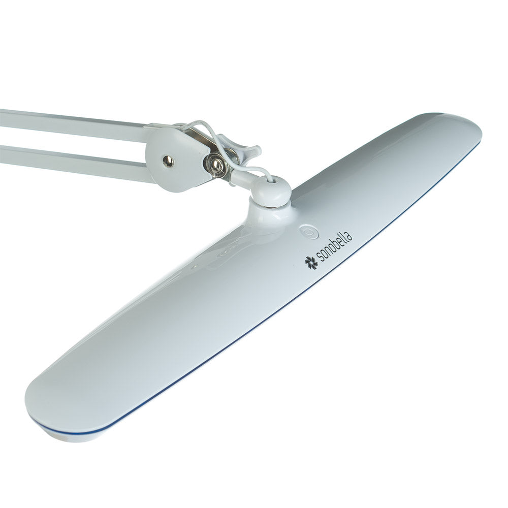 White LED workshop lamp BSL-53 by Beauty System with 20W clip-on design, providing bright task lighting for workbenches.