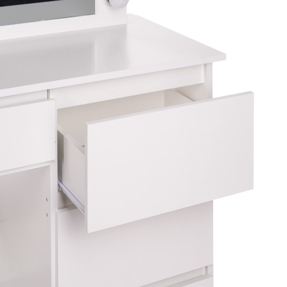 White EVA Dressing Table with LED Illuminated Mirror - BVShop
