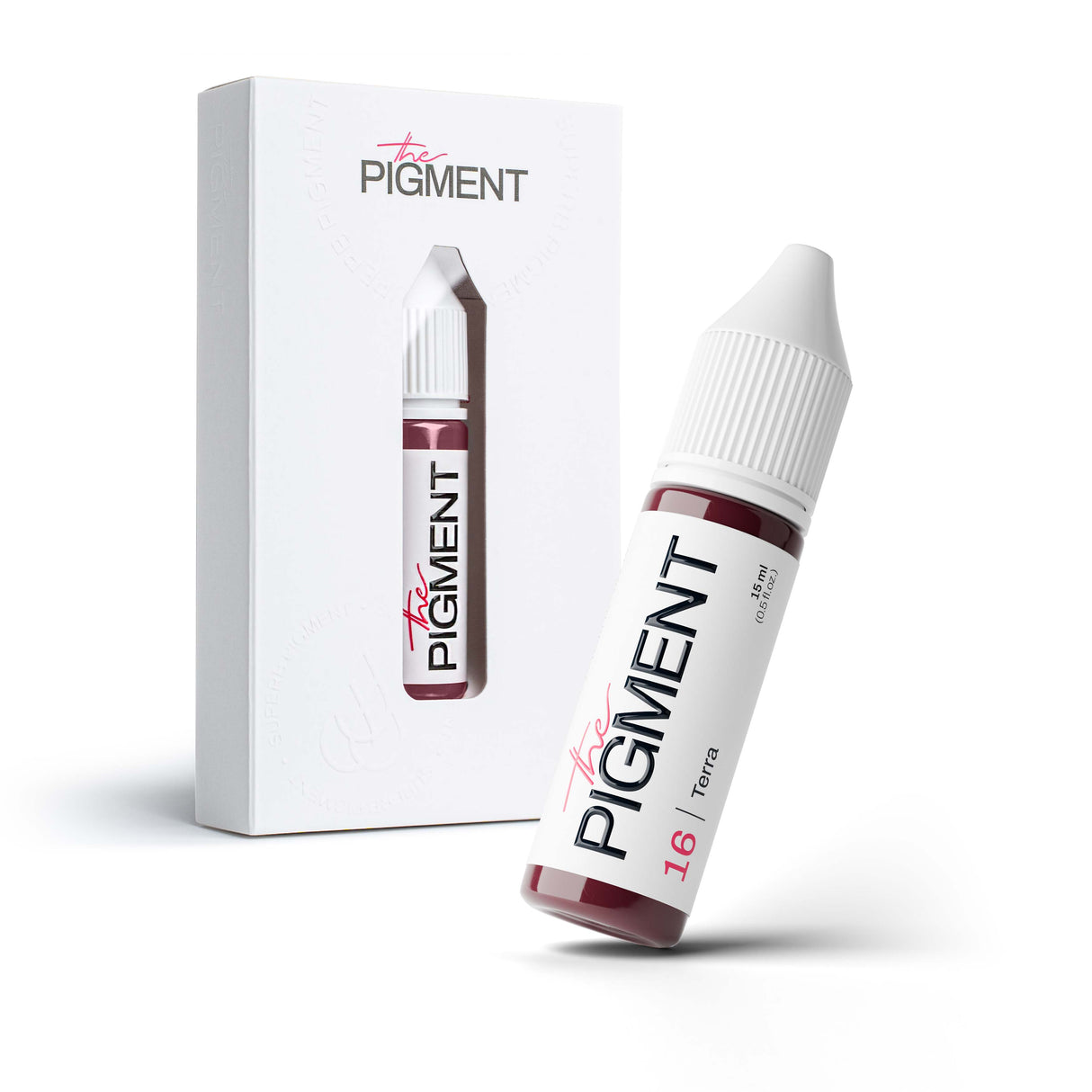 The Pigment 16 Terra red plum terracotta pigment swatch for lip PMU