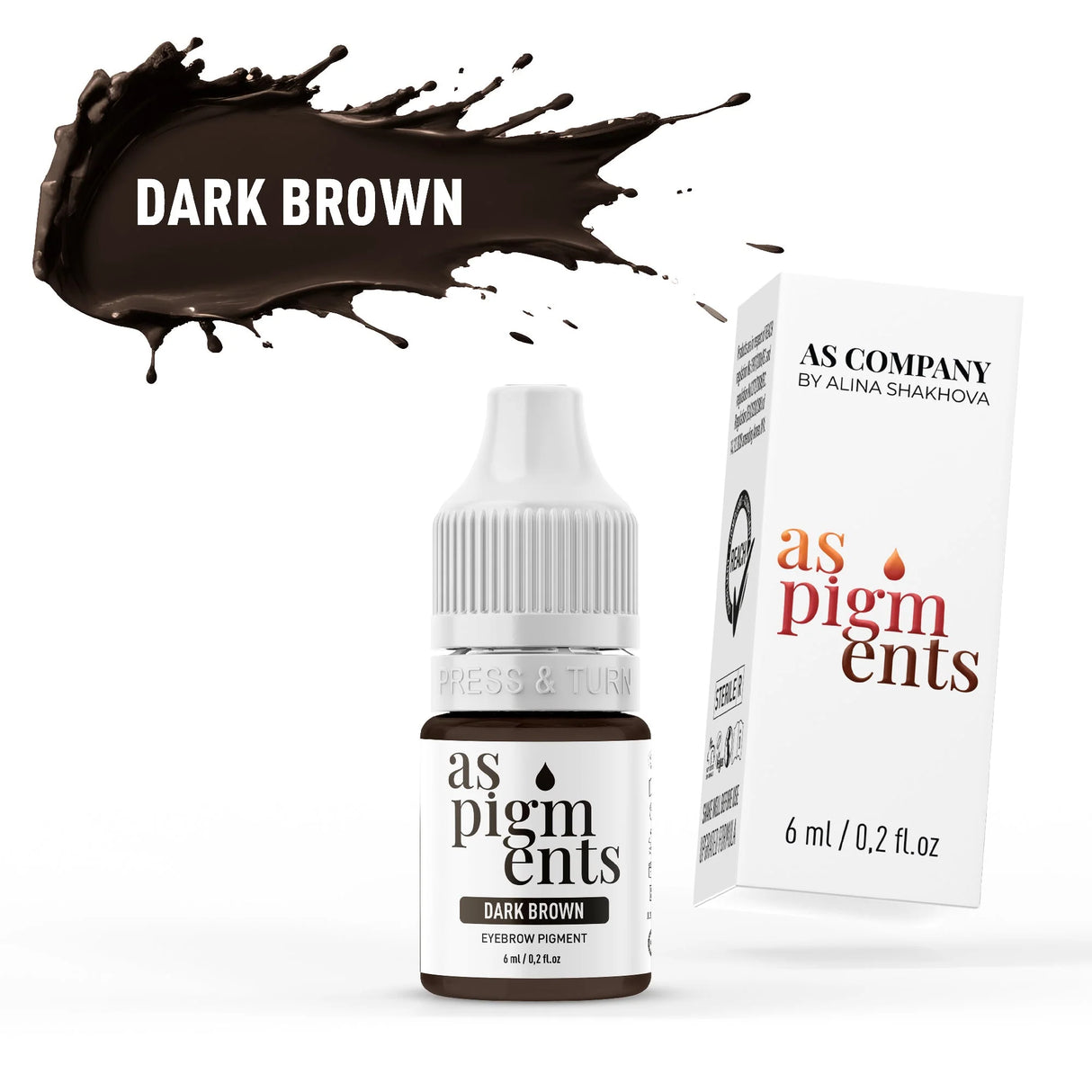 AS COMPANY Dark Brown (AS Pigments) 6/12ml - BVShop
