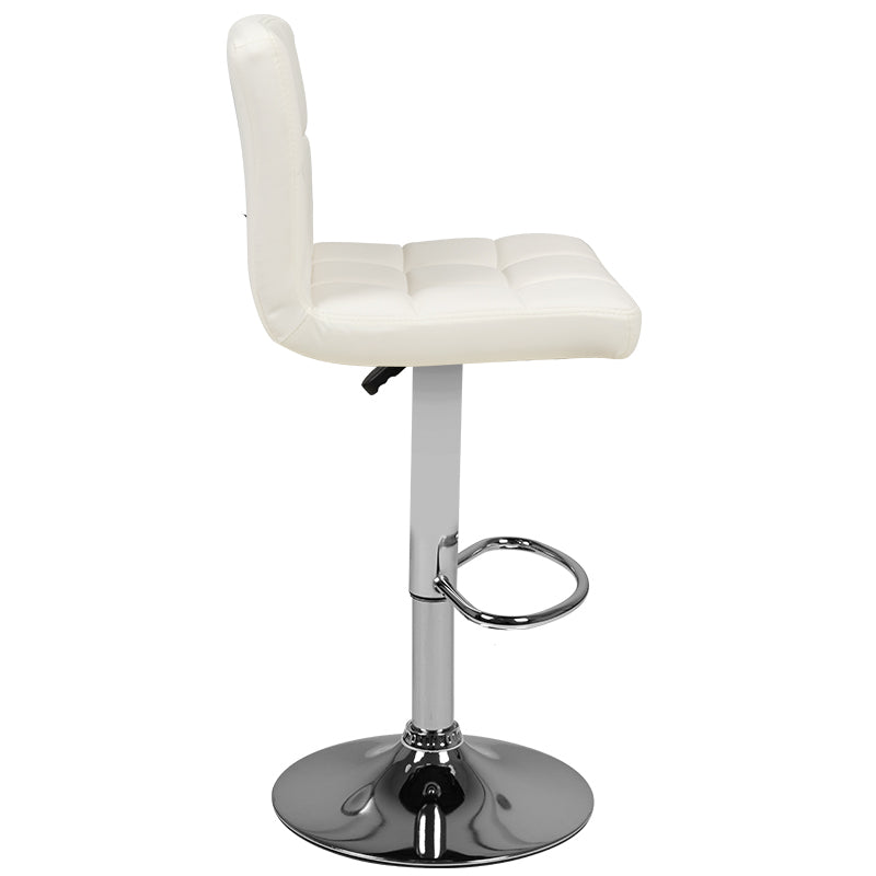 Bar stool m06 quilted adjustable white - BVShop