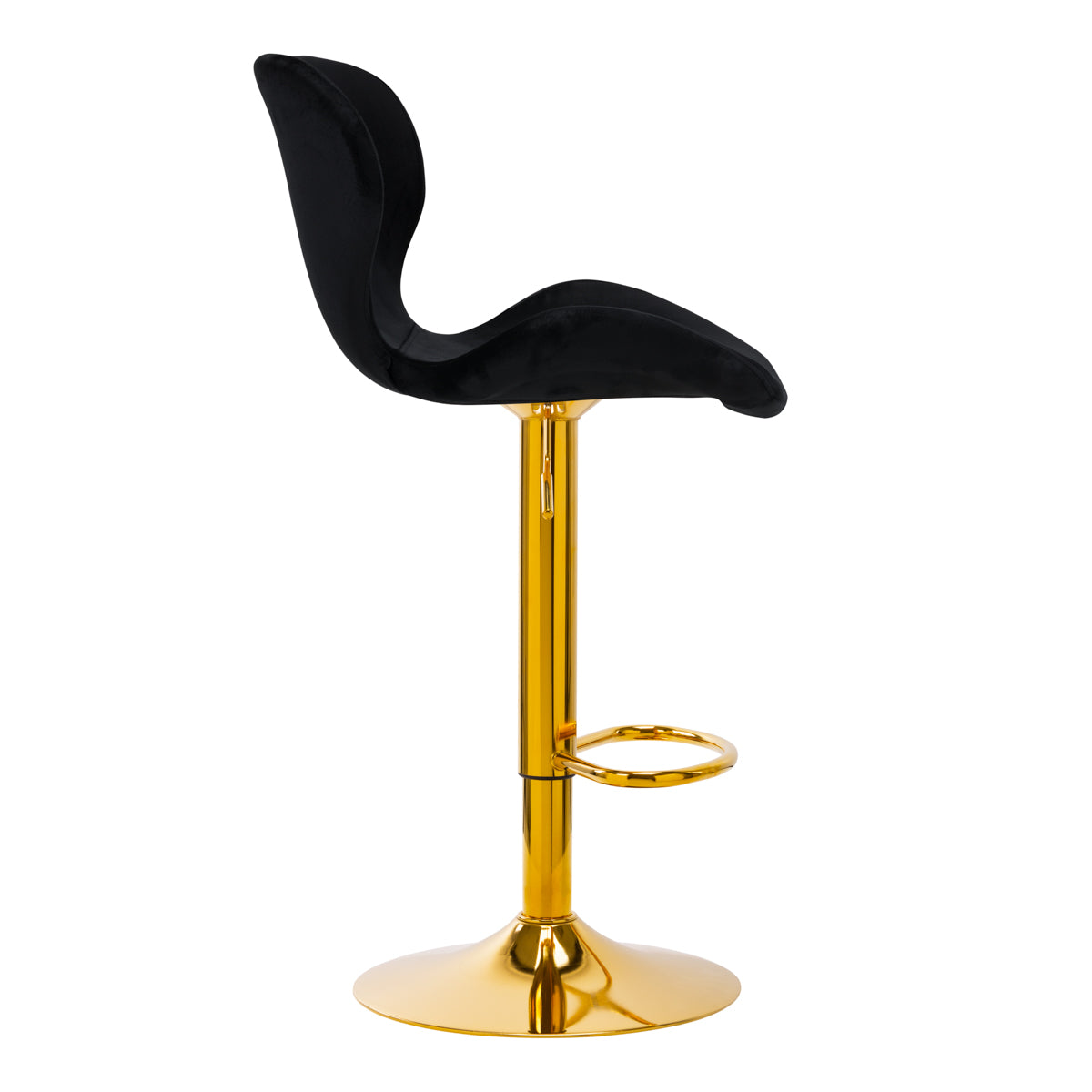 BAR STOOL QS-B15 VELVET BLACK - BVShop