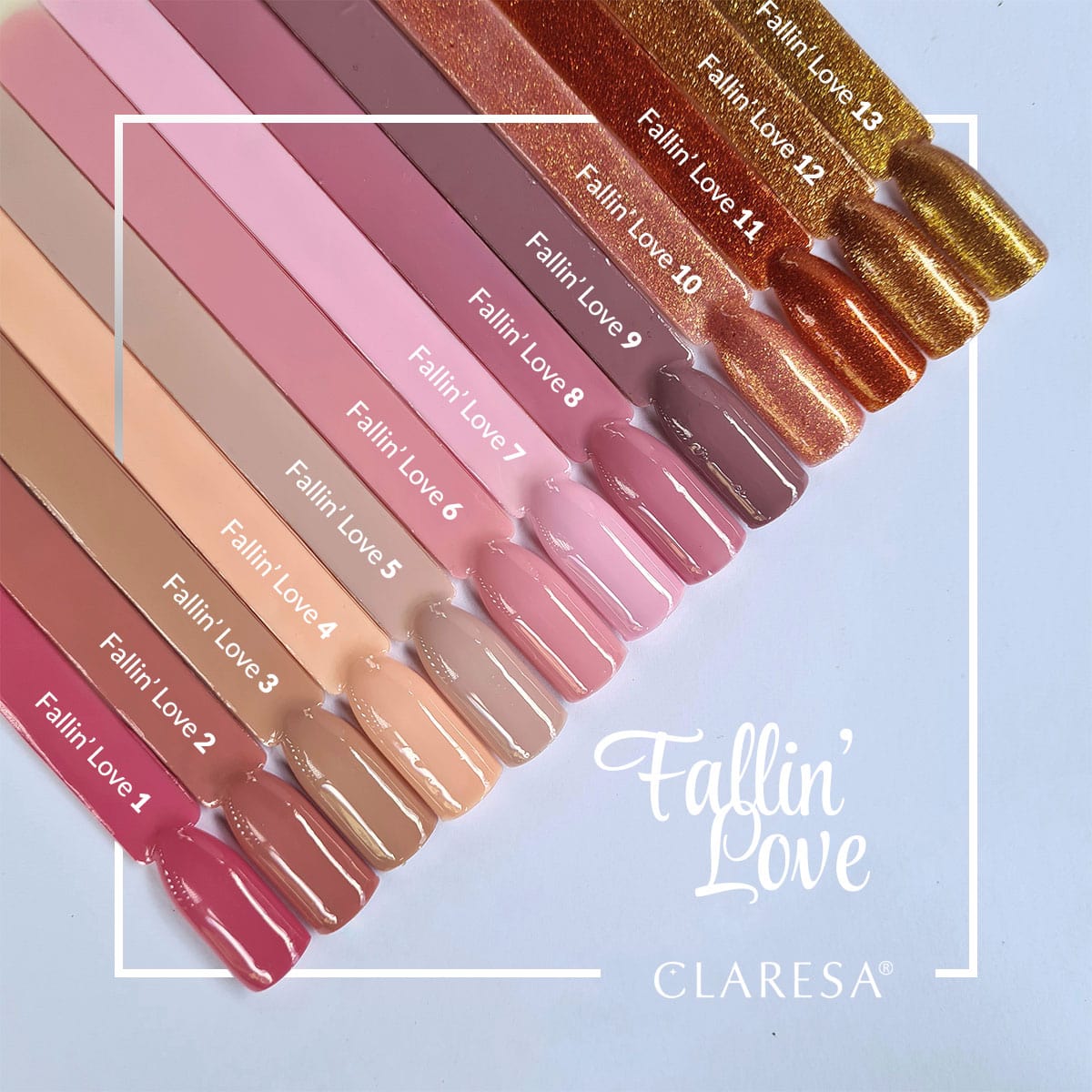 CLARESA Hybrid nail polish FALLIN "LOVE 12 - BVShop
