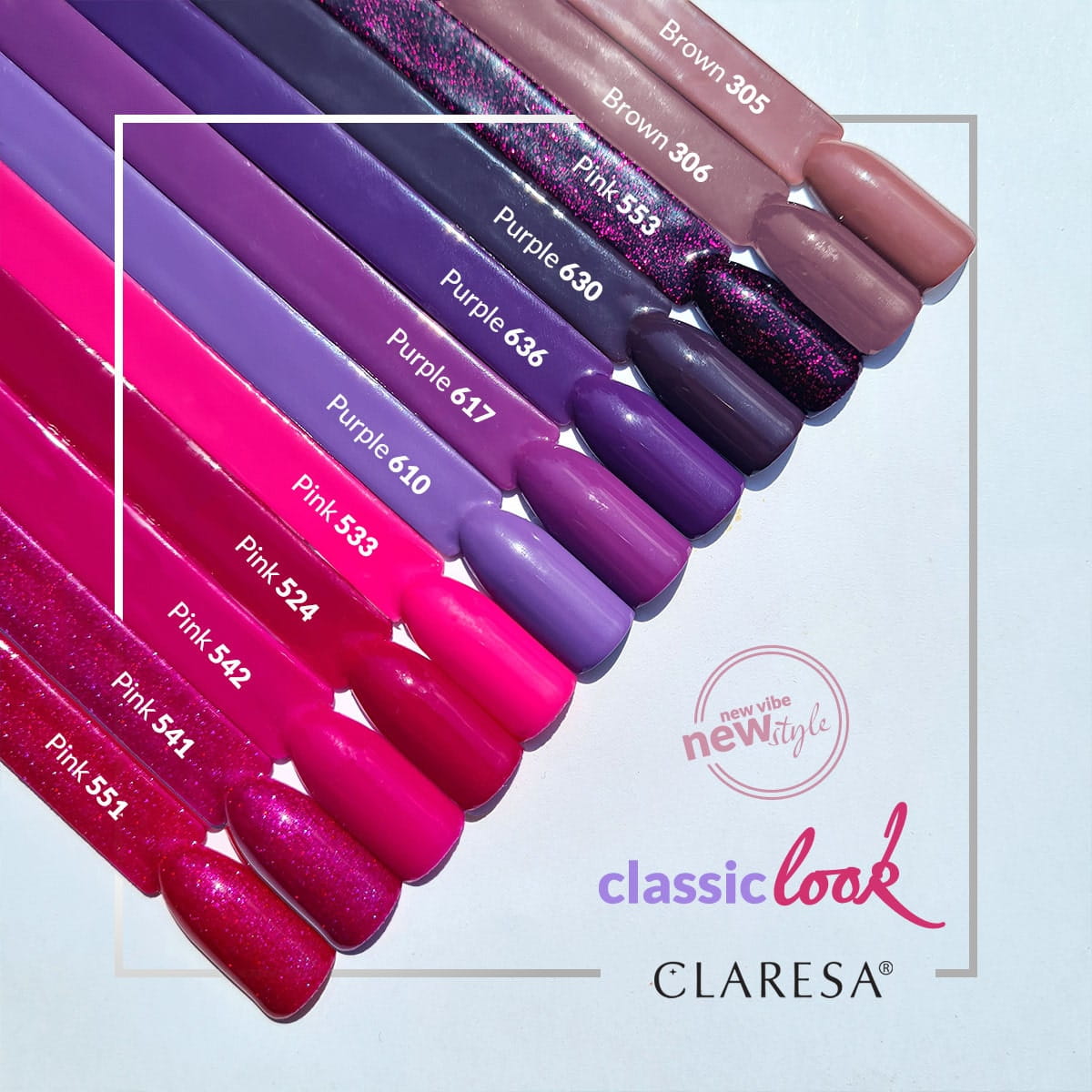 CLARESA Hybrid nail polish PINK 551 -5g - BVShop