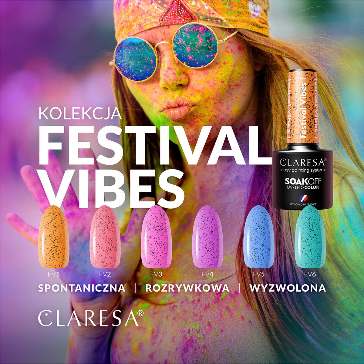 CLARESA Hybrid polish Festival Vibes 6 -5g - BVShop