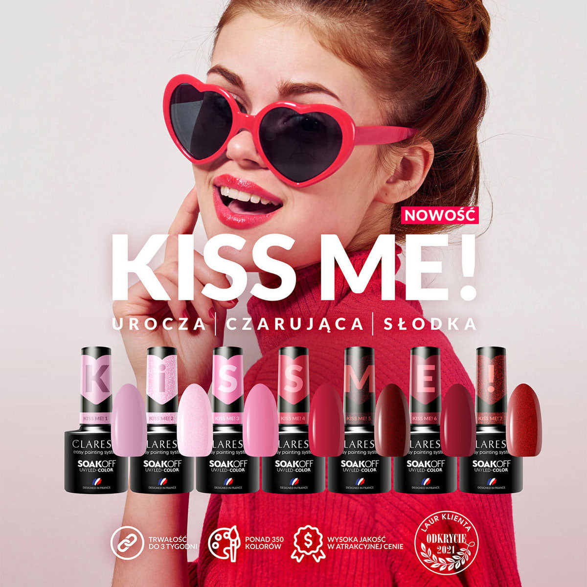 CLARESA hybrid polish Kiss Me! 1-5g - BVShop