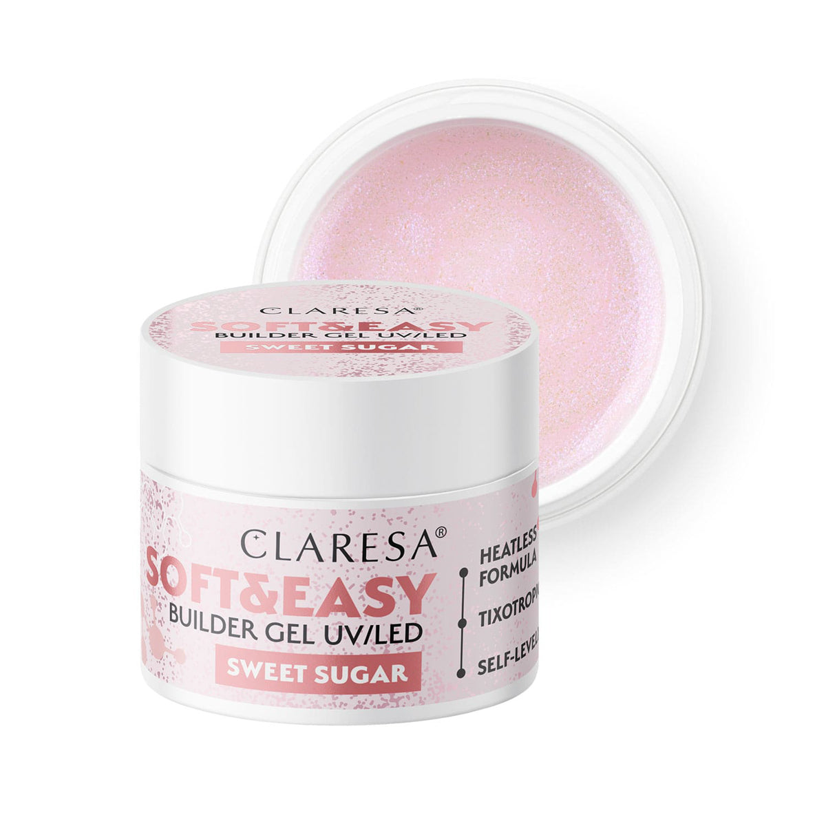 Claresa Soft&Easy builder gel sweet sugar 12g - BVShop