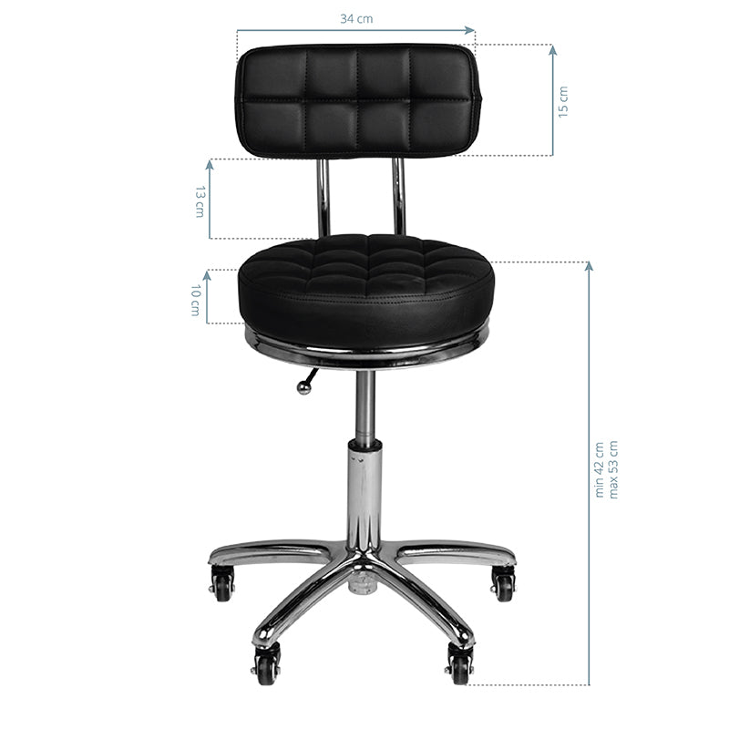 Cosmetic stool am-877 black - BVShop