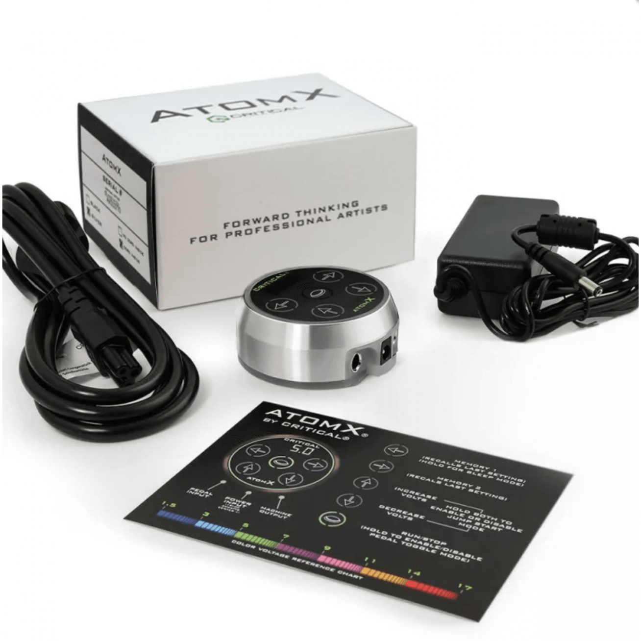 Critical Tattoo Power Supply Atom X Silver - BVShop