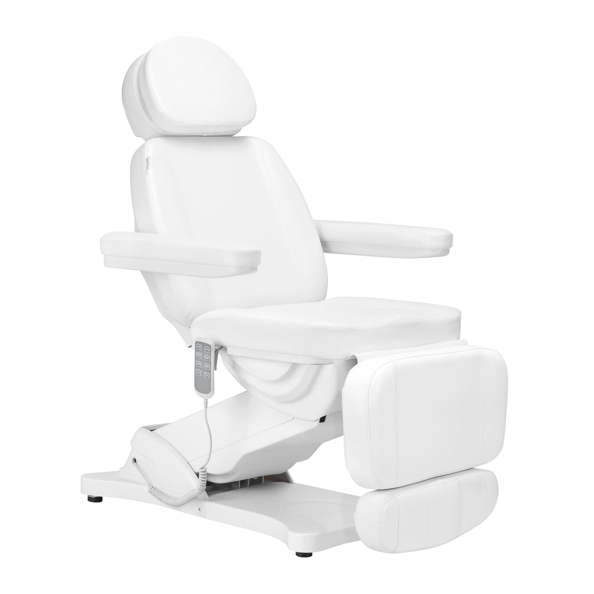 Electric cosmetic chair SILLON CLASSIC 4 motors with cradle white - BVShop