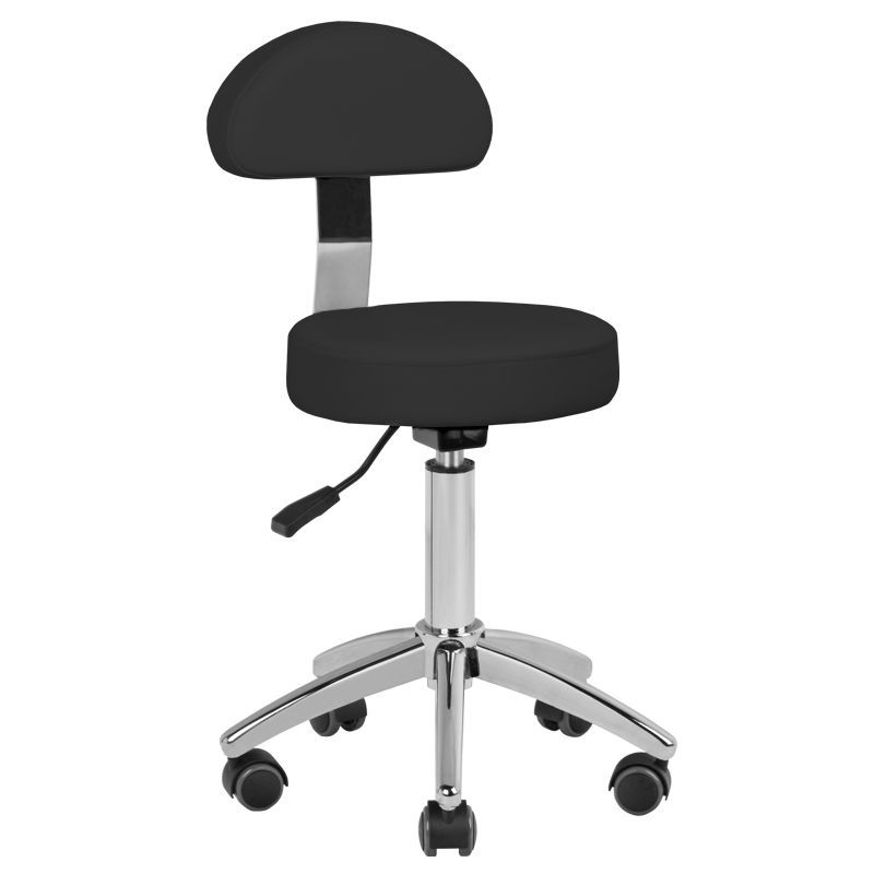 Electric cosmetic chair SILLON Lux 273b + stool 304 black - BVShop