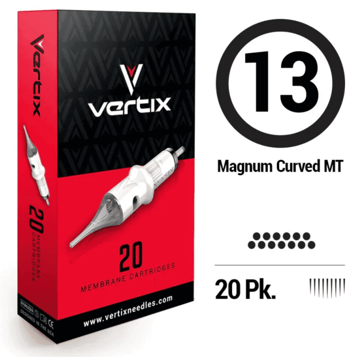 Vertix Tattoo Curved Magnum Cartridges - BVShop