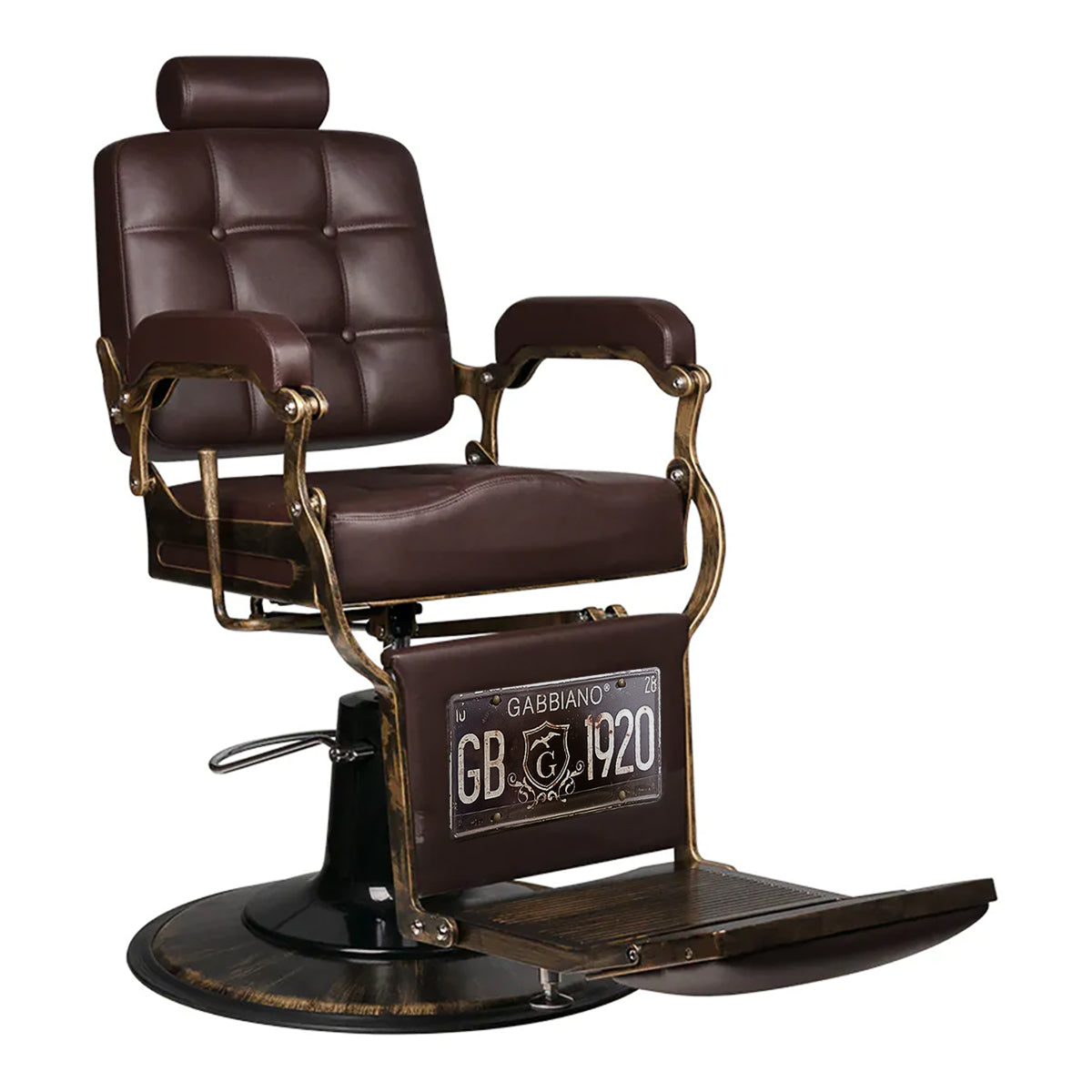 Gabbiano barber chair Boss brown - BVShop