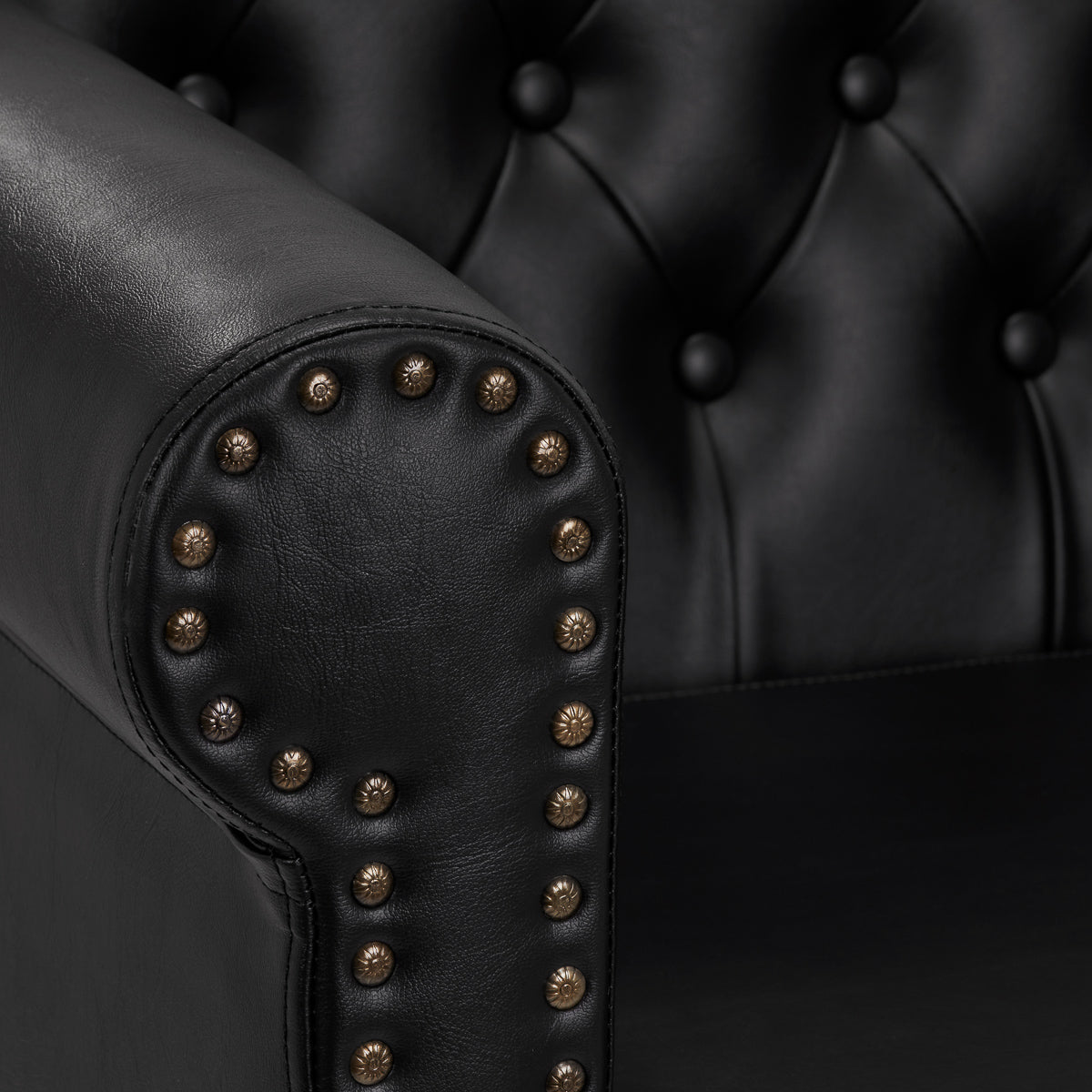 Gabbiano Berlin hairdressing chair, black and gold - BVShop