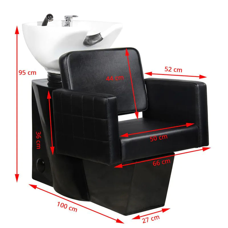 Gabbiano black Ankara hairdressing wash unit - BVShop