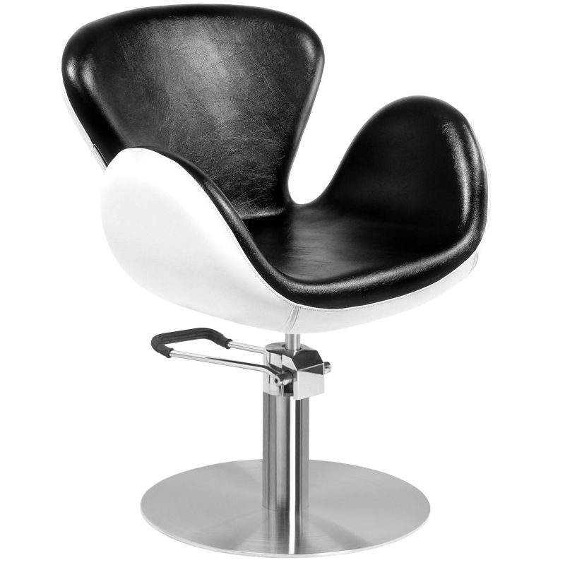 Gabbiano hairdressing chair Amsterdam black and white - BVShop
