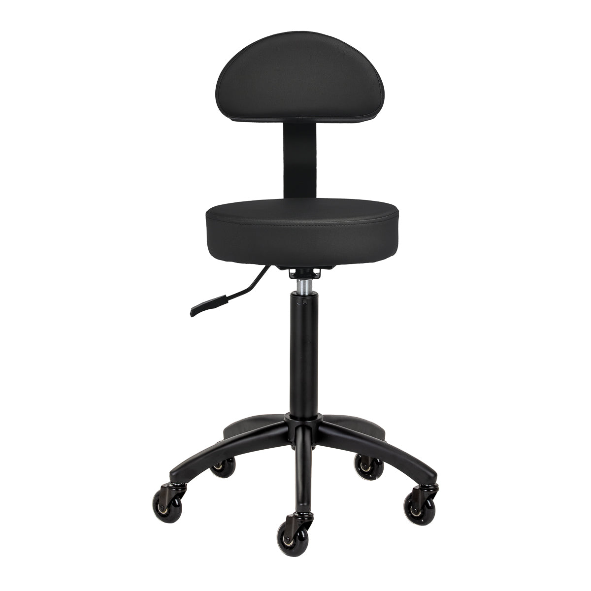Gabbiano hairdressing stool D026 black - BVShop