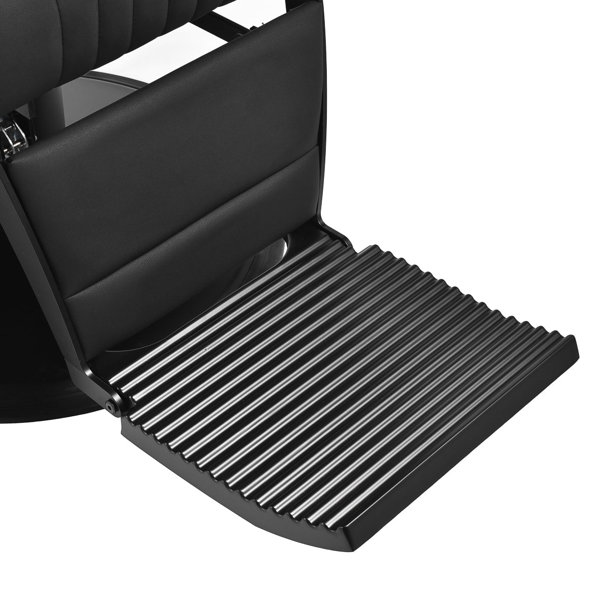 Gabbiano Levi barber chair with black frame black without stitching at the back - BVShop