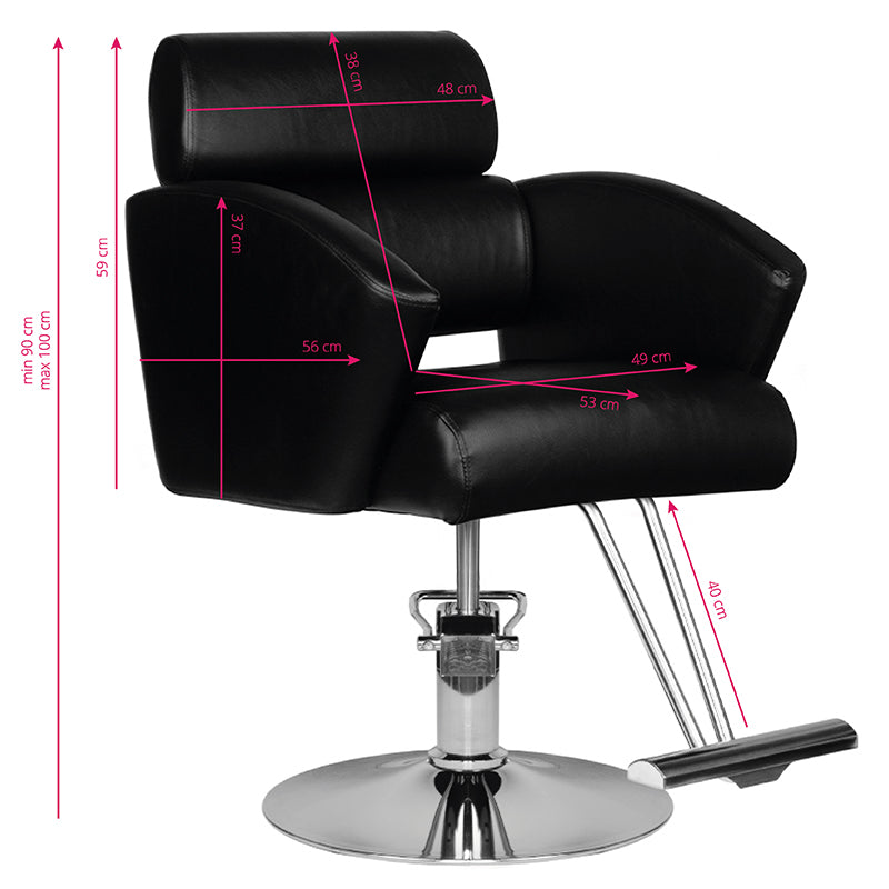 Hair system hs02 barber chair black - BVShop