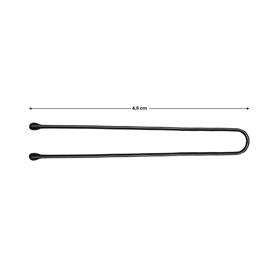 Hairdressing buns for hair e-63 150 pcs 4.9 cm black - BVShop