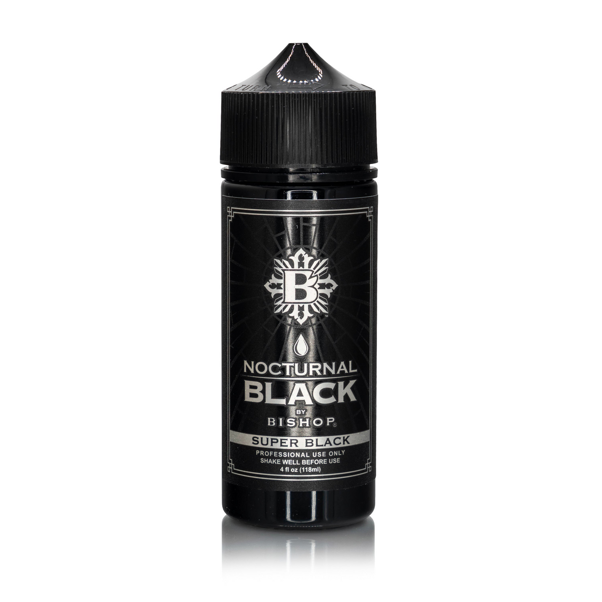 Nocturnal By Bishop Super Black 118ml — pudel valgel taustal