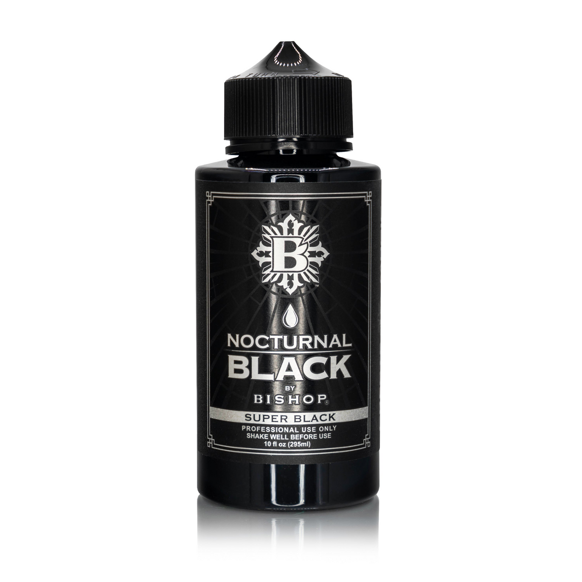 Nocturnal By Bishop Super Black 295ml — pudel valgel taustal