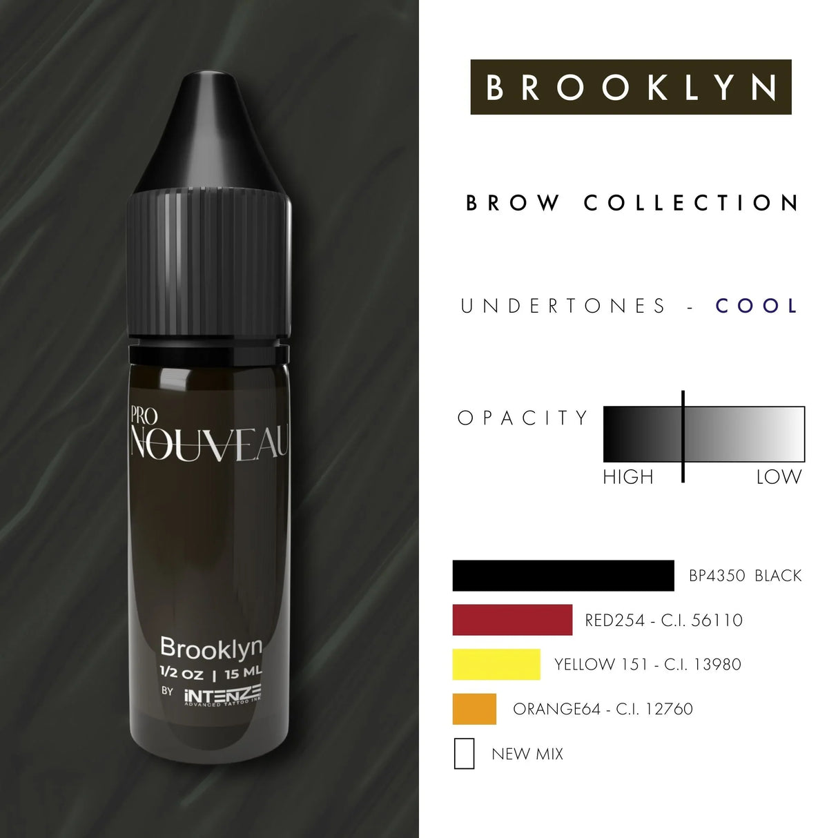 Pro Nouveau Brow Pigments by Intenze Brooklyn 15ml - BVShop