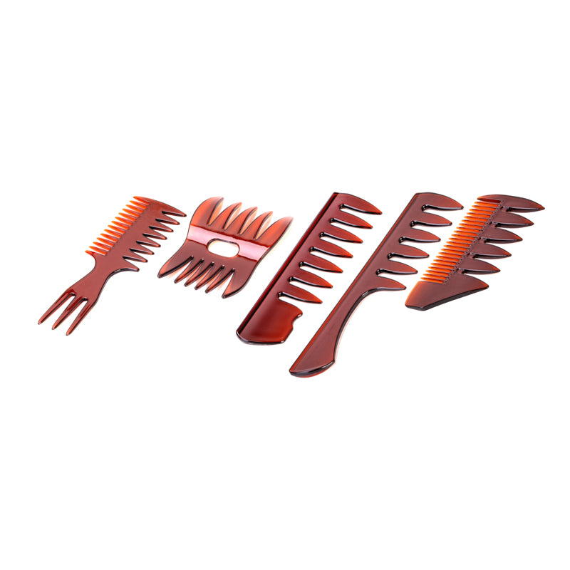 Set of combs wide teeth 5 pcs. - BVShop