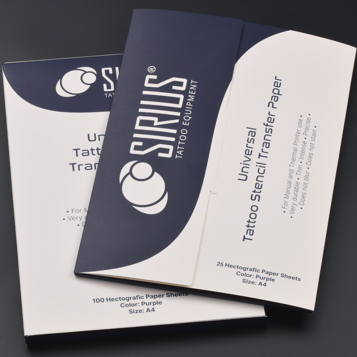 Sirius SIRIUS Tattoo Stencil Transfer Paper Universal, white sheets for easy tattoo stencil transfer, professional quality tattoo supplies