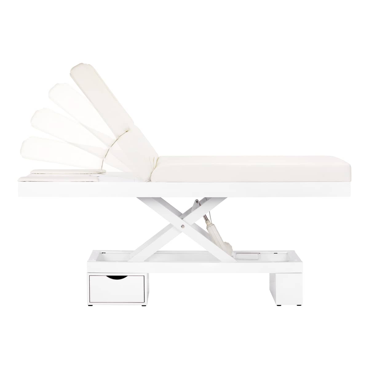 Spa cosmetic couch azzurro 815b in shiny white - BVShop