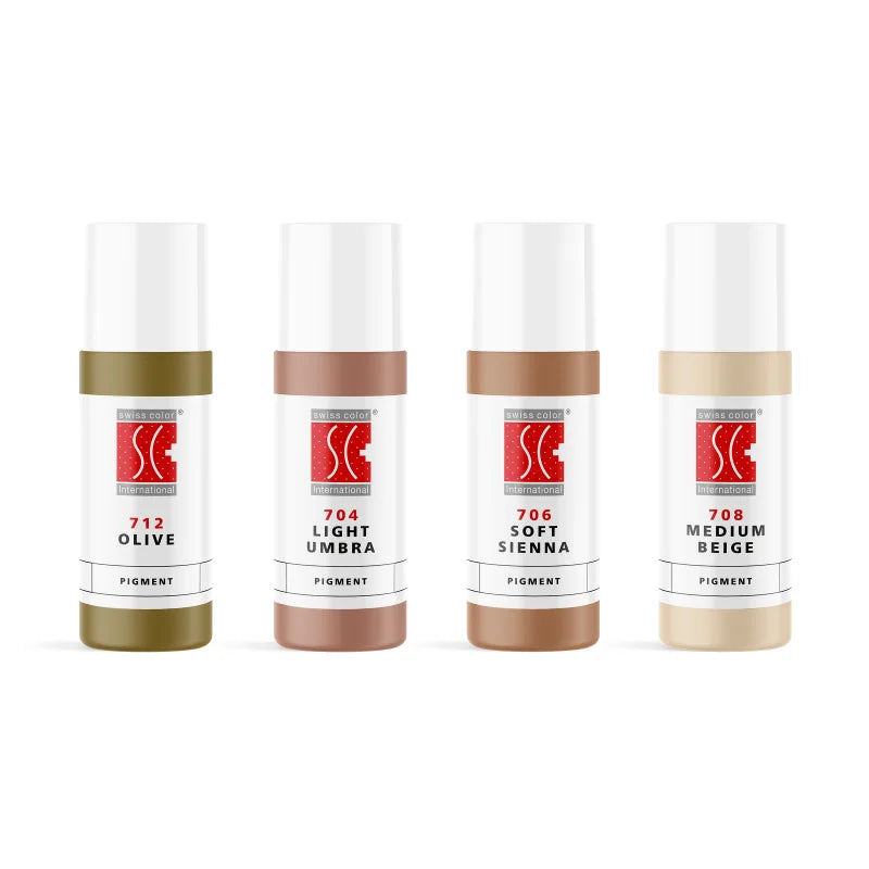 Swiss Color kamuflaaž Fitzpatrick I–III pigmentide komplekt 4 × 5 ml