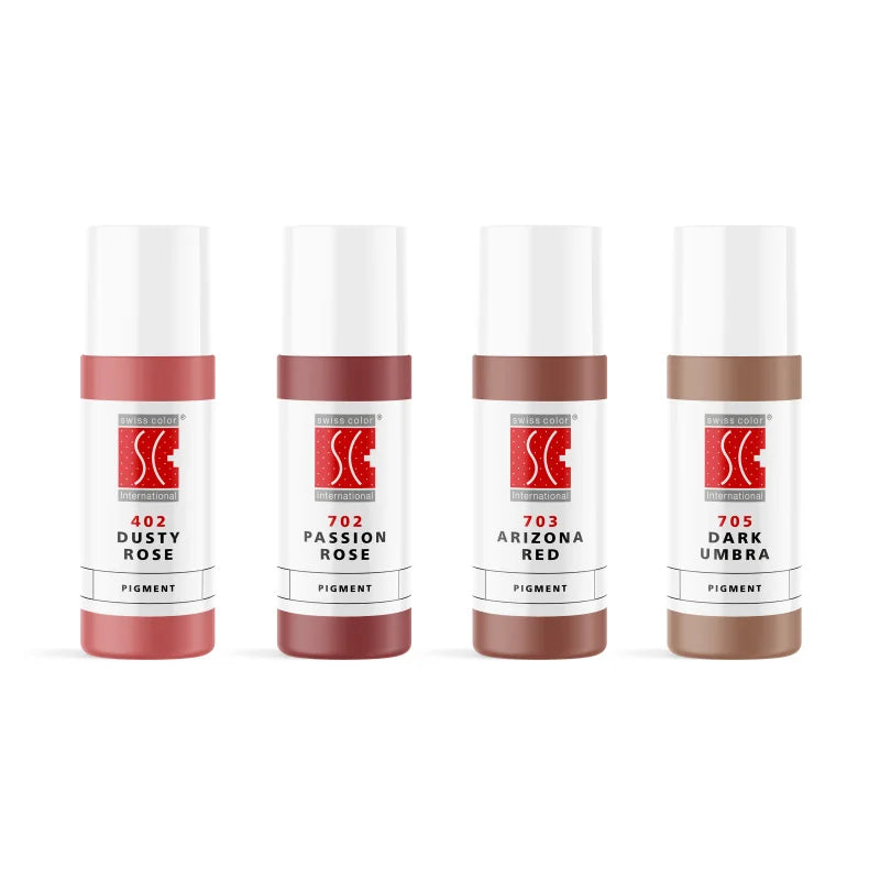 Swiss Color roosakas alasti huulte komplekt 4 × 5ml