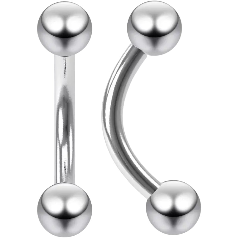 Titaanist kõver labret, mis surutakse sisse