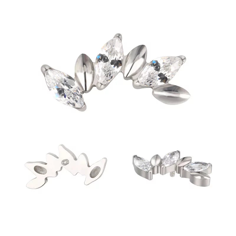 Titaanist sõrmus alternatiivse marquise'ga