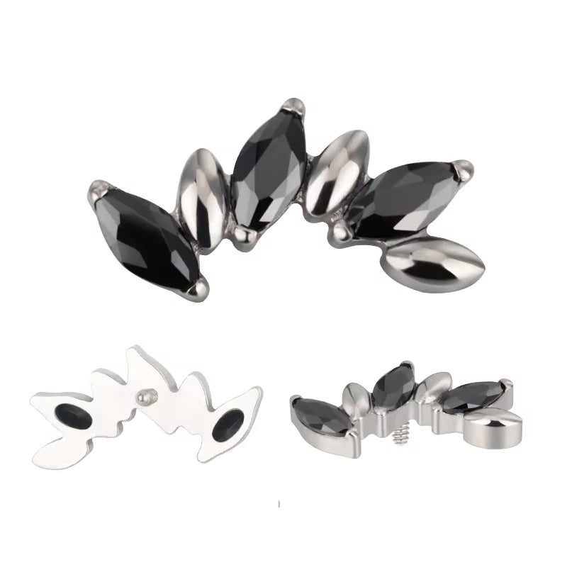 Titaanist sõrmus alternatiivse marquise'ga