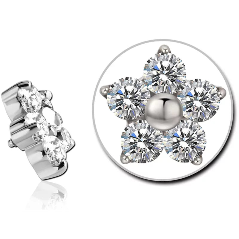 Titaaniumist sõrmus lillekujuline