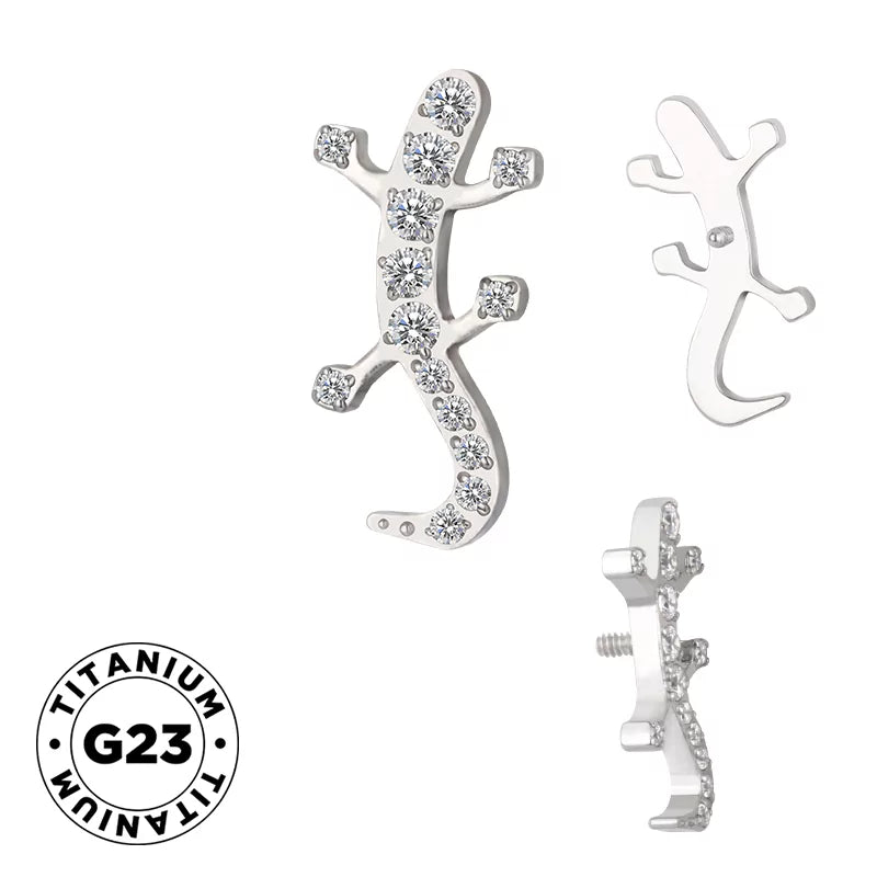 Titaanist sõrmus Gecko