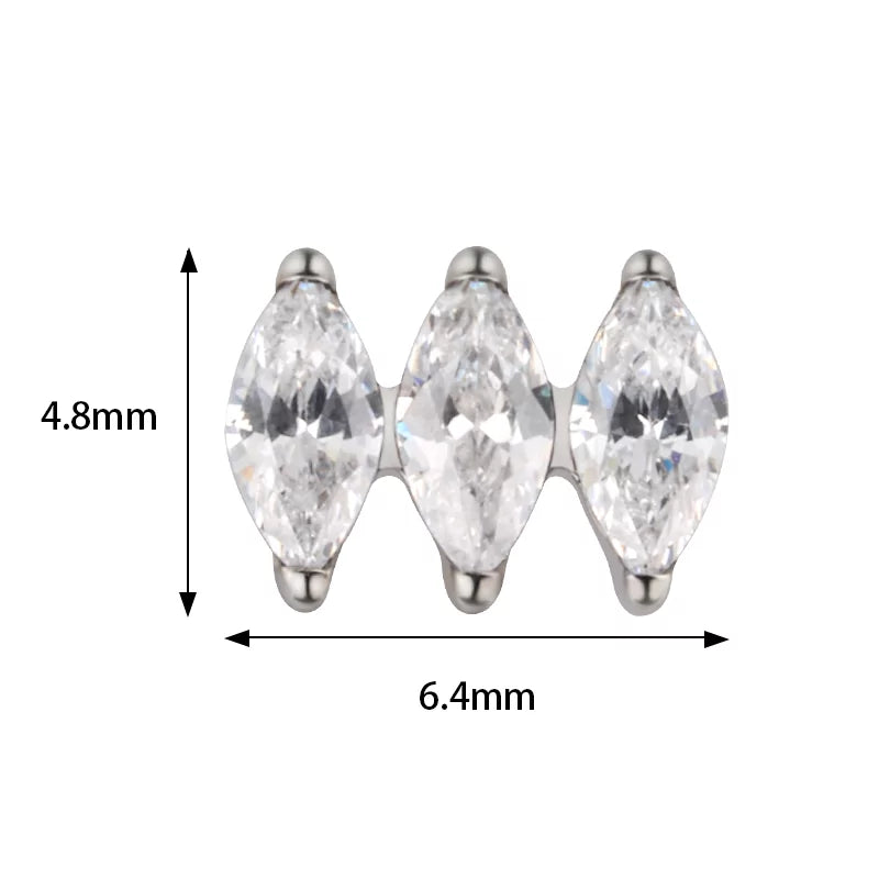 Titaanist sõrmus paralleelne marquise