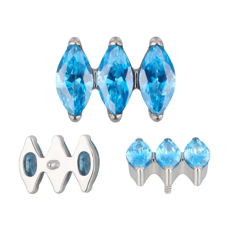 Titaanist sõrmus paralleelne marquise