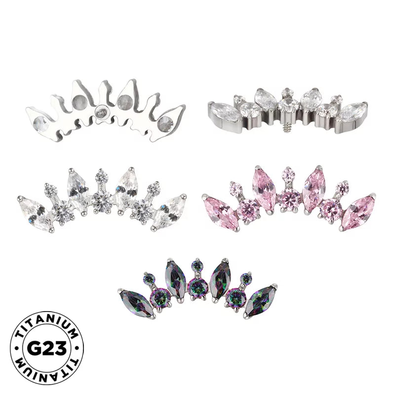 Titaanist sõrmus ümmarguse ja marquise lõikega